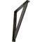 Ekena Millwork Traditional Wrought Iron Bracket, (Single center brace), Antiqued Warm Silv 1 1/2"W x 7 1/2"D x 10"H BKTM01X07X10STRAWS - alternate 1